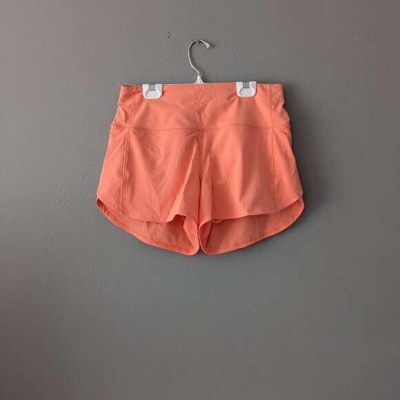 Lululemon Speed Up High-Rise Lined Short 4" Sunny Coral - Picture 3 of 5